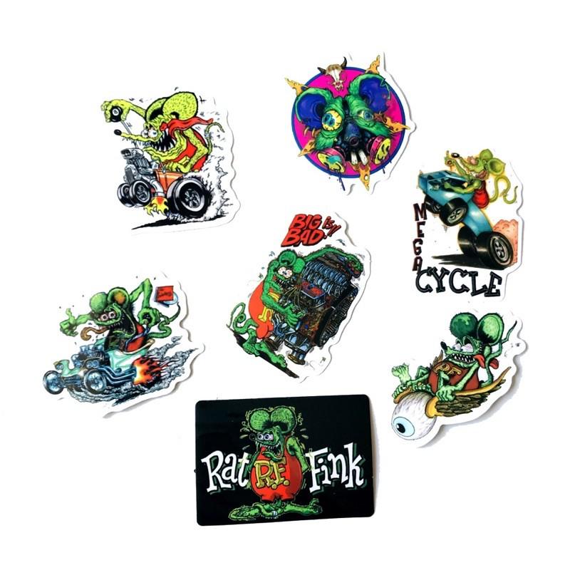 現貨 50張 不重複 芬克老鼠 Rat fink 芬克 貼紙 車貼 玻璃貼 筆電貼 壁貼 安全帽車 機車貼 貼-細節圖3