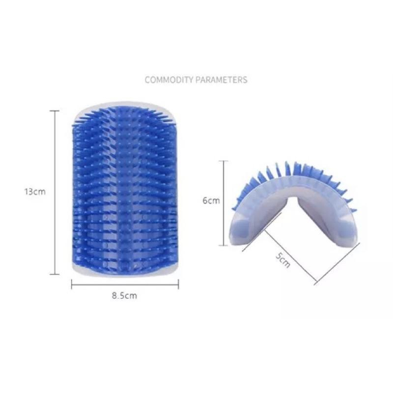 台灣現貨送貓草 貓咪按摩器 梳毛器 寵物梳毛 磨蹭 寵物 貓抓板 牆角梳 寵物用品 毛小孩 寵物玩具 寵物除毛器 脫毛梳-細節圖2