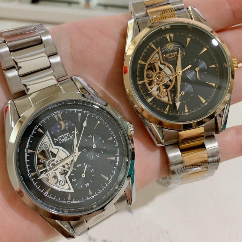 現貨 真三眼 機械錶 星辰錶 夜光錶 三眼錶 金錶 鋼錶 手錶 錶 鋼錶帶 情人節 生日禮物 男朋友愛款 父親節-細節圖6