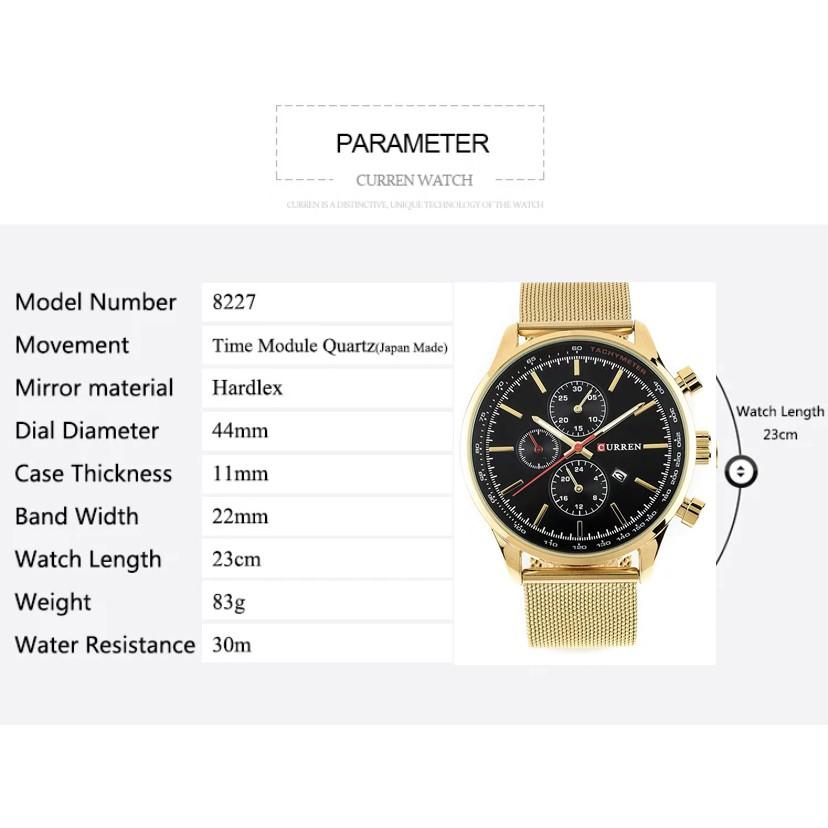 現貨 正品 假三眼 真 日曆錶 鎢鋼材質 防水 鋼錶 商務 手錶 錶 對錶 男錶 情人節 送禮 生日禮物 三眼錶 金錶-細節圖4