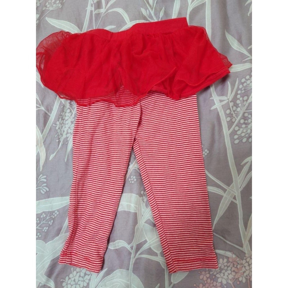二手近新 Carter＇s 紅色內搭褲裙 18M-細節圖2