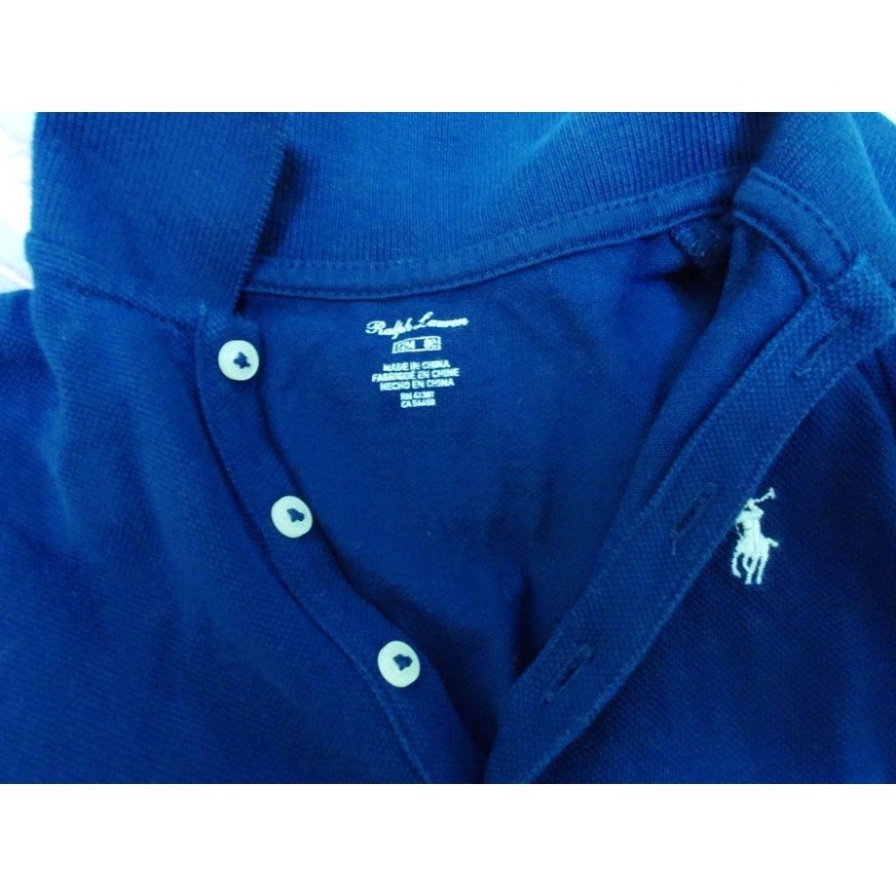 二手 童裝 RL POLO Ralph Lauren 藍色洋裝+小褲 80-細節圖5
