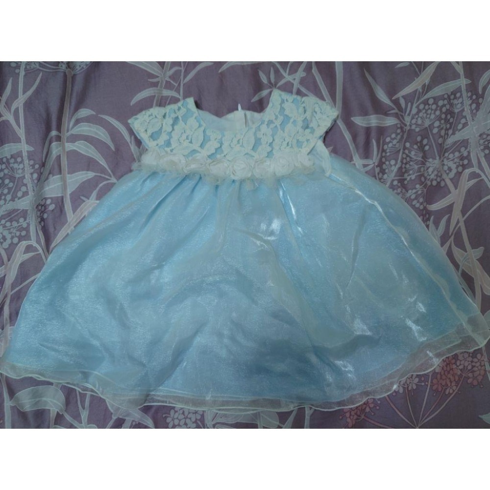 二手近新 童裝 安妮公主 anny＇s princess 淺藍色洋裝 小禮服 尺寸90（版小）-細節圖3