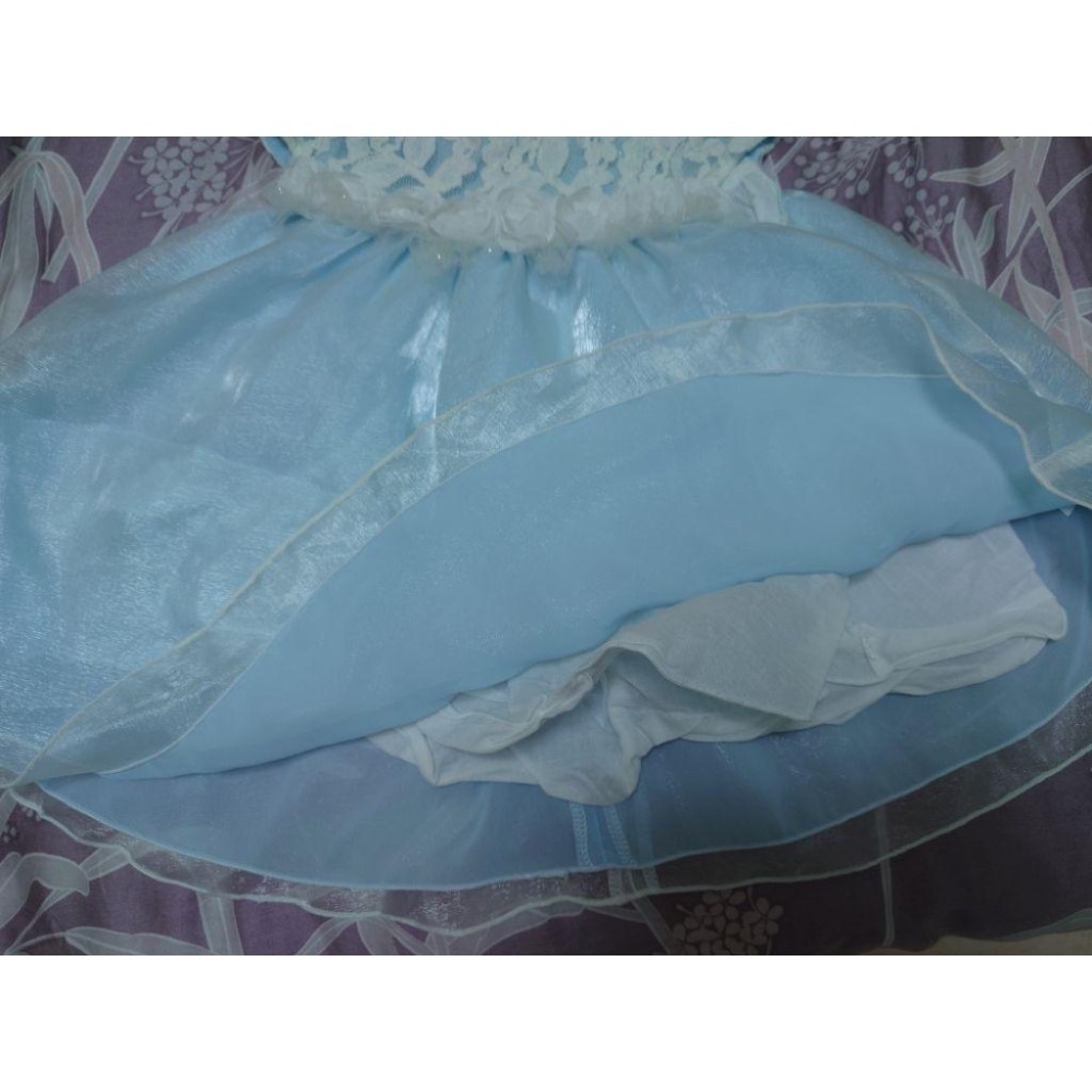 二手近新 童裝 安妮公主 anny＇s princess 淺藍色洋裝 小禮服 尺寸90（版小）-細節圖6