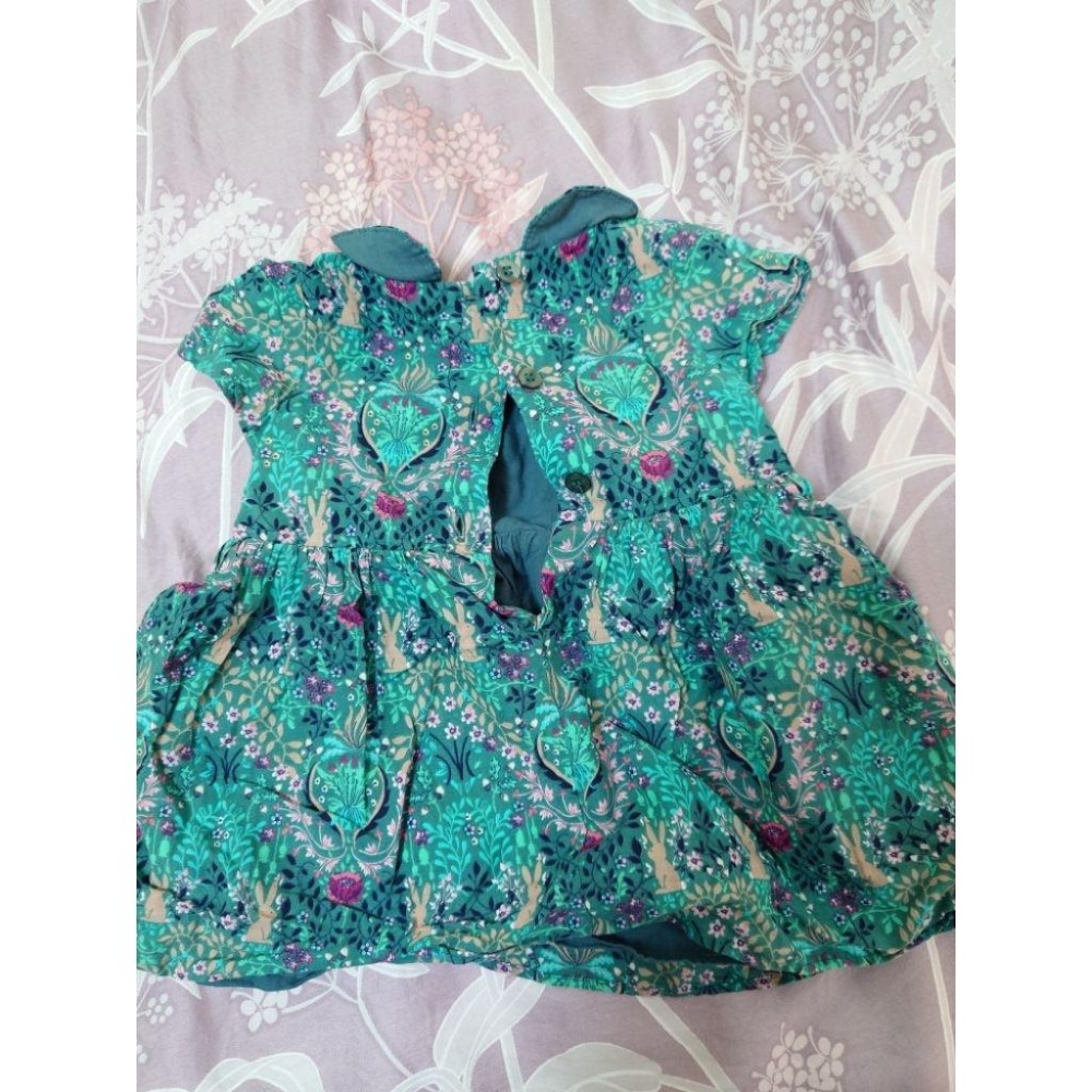 二手 NEXT baby 綠色洋裝 3-6M-細節圖2