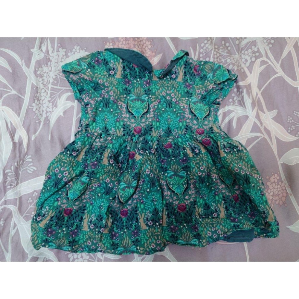 二手 NEXT baby 綠色洋裝 3-6M-細節圖3