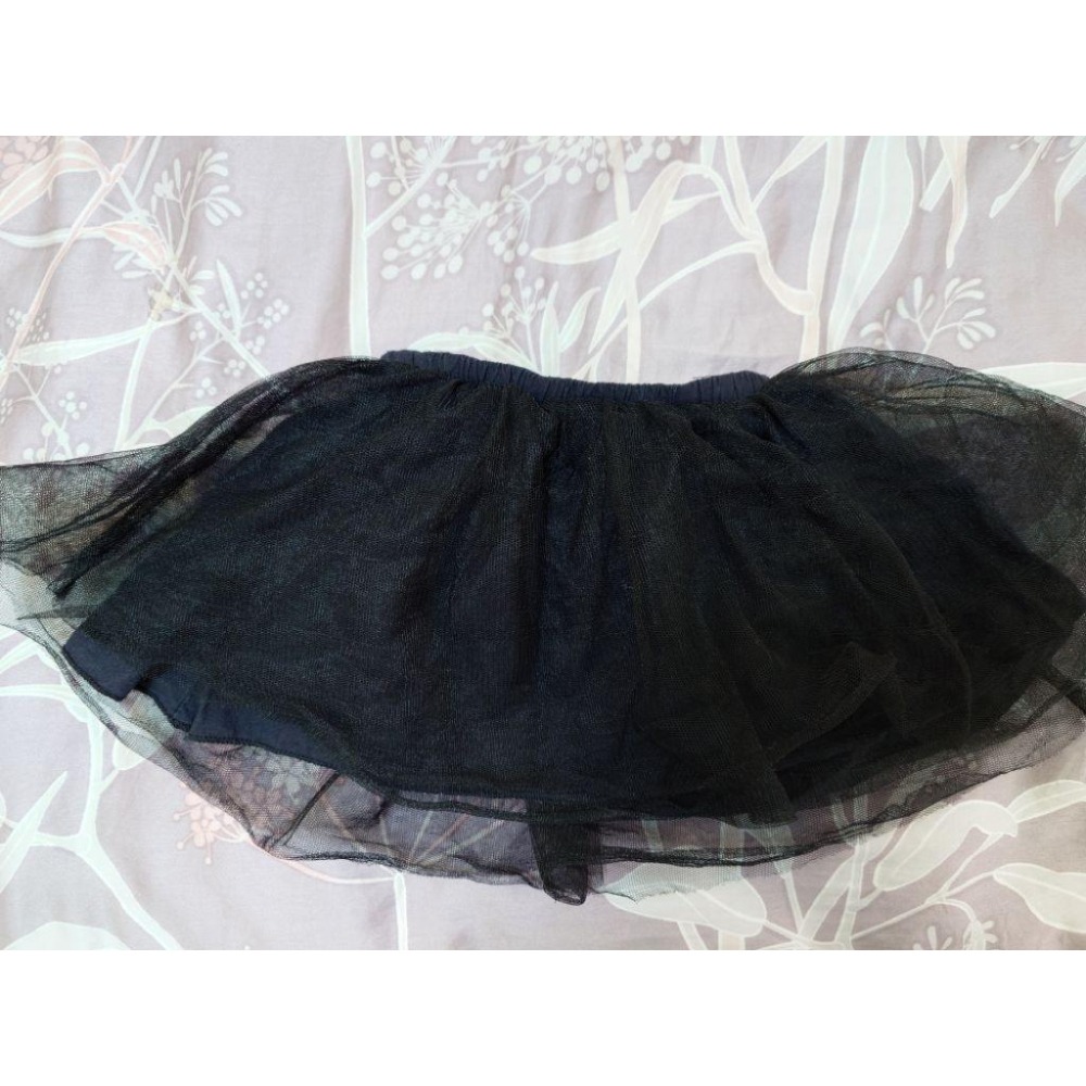 二手 ZARA 黑色網紗半身裙 80-細節圖2