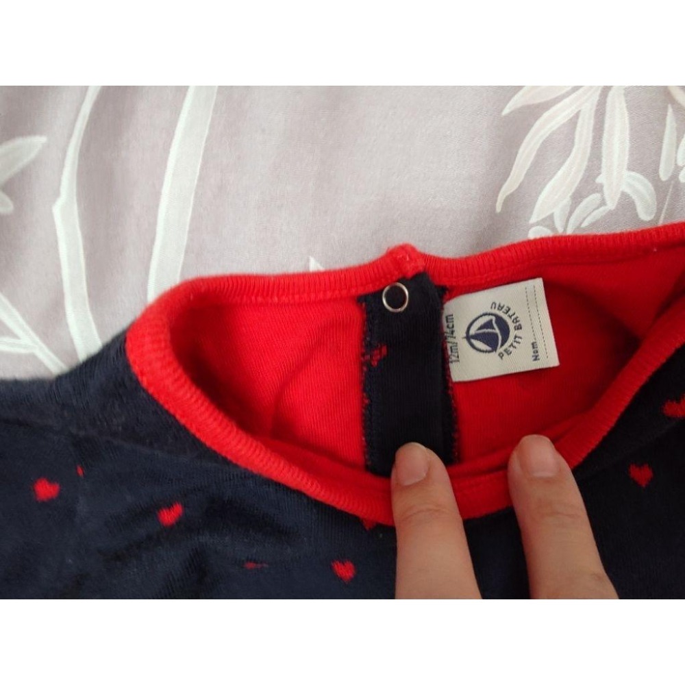 二手 法國小帆船 Petit Bateau 洋裝 12M/74CM-細節圖3