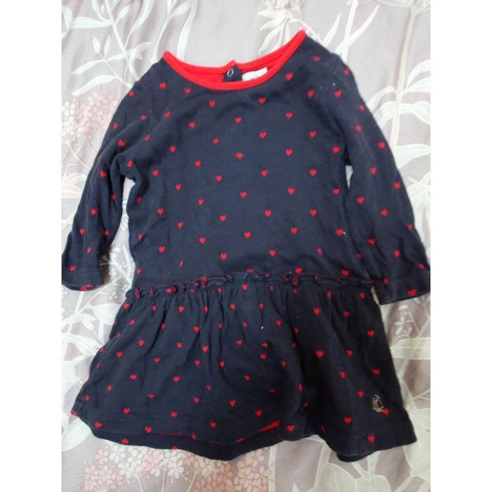二手 法國小帆船 Petit Bateau 洋裝 12M/74CM-細節圖4