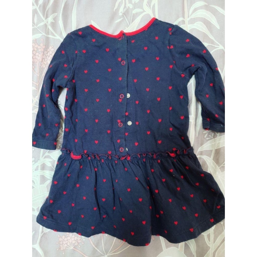 二手 法國小帆船 Petit Bateau 洋裝 12M/74CM-細節圖6