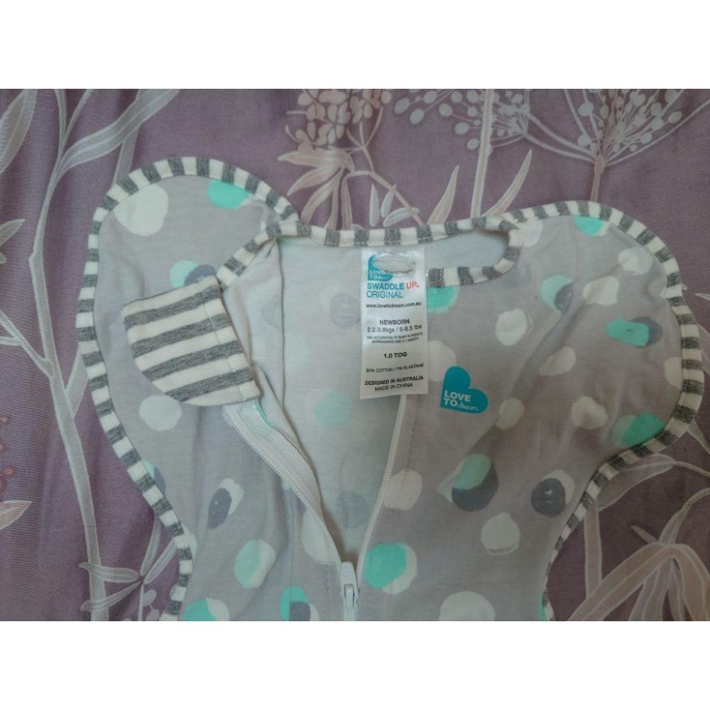 二手 LTD/Love to dream 蝶形包巾 灰色圓點 一階 一般款1.0TOG NB-細節圖4