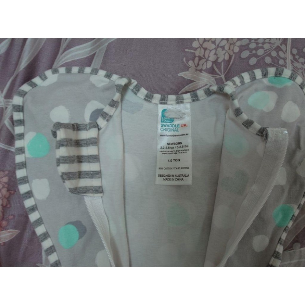 二手 LTD/Love to dream 蝶形包巾 灰色圓點 一階 一般款1.0TOG NB-細節圖6