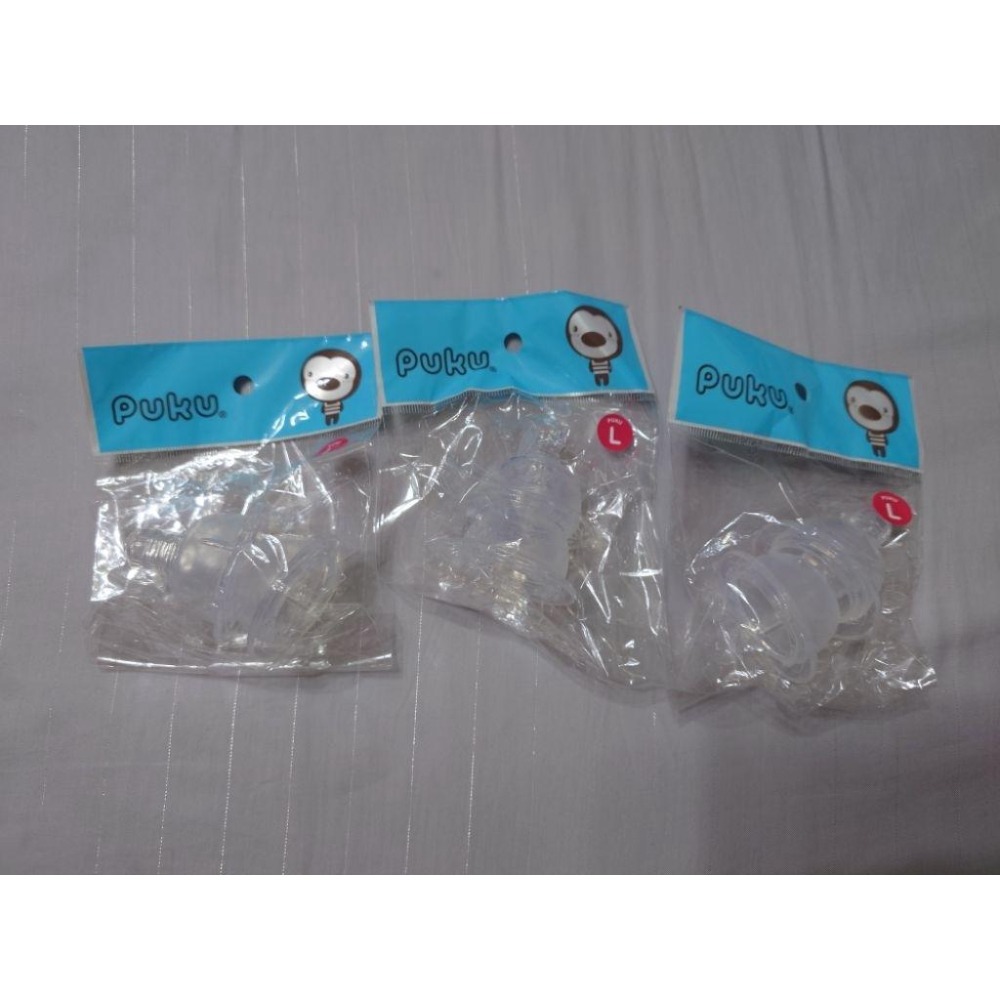 全新 PUKU 藍色企鵝 奶嘴 L號 十字孔 兩入-細節圖2