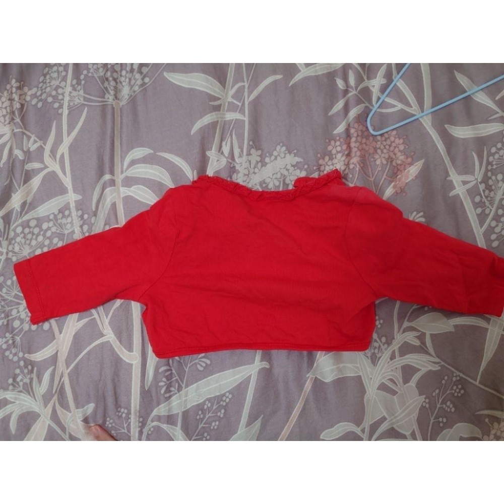 二手 童裝 Hallmark babies 紅色七分袖質感長袖外套 80-細節圖3
