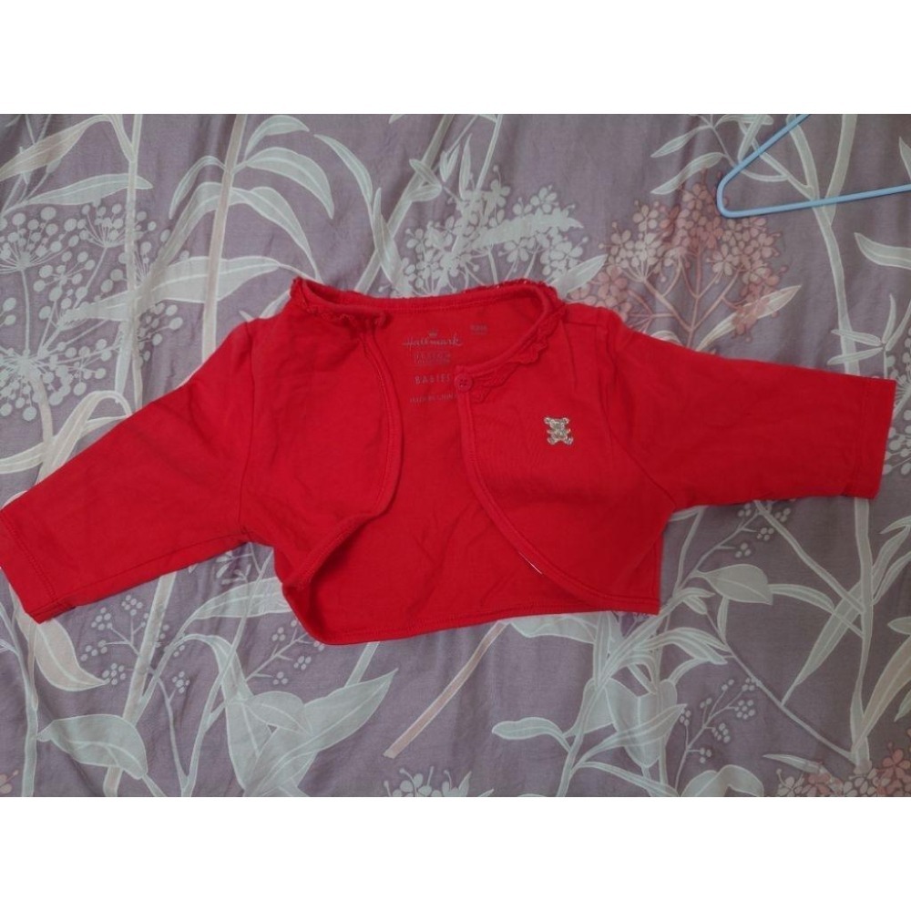 二手 童裝 Hallmark babies 紅色七分袖質感長袖外套 80-細節圖5