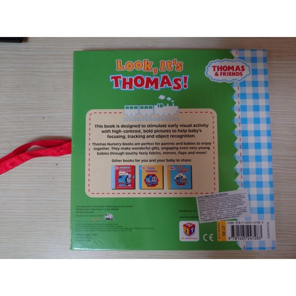 THOMAS & FRIENDS~Look,it＇s THOMAS! 湯瑪士小火車 寶寶黑白圖書-細節圖2