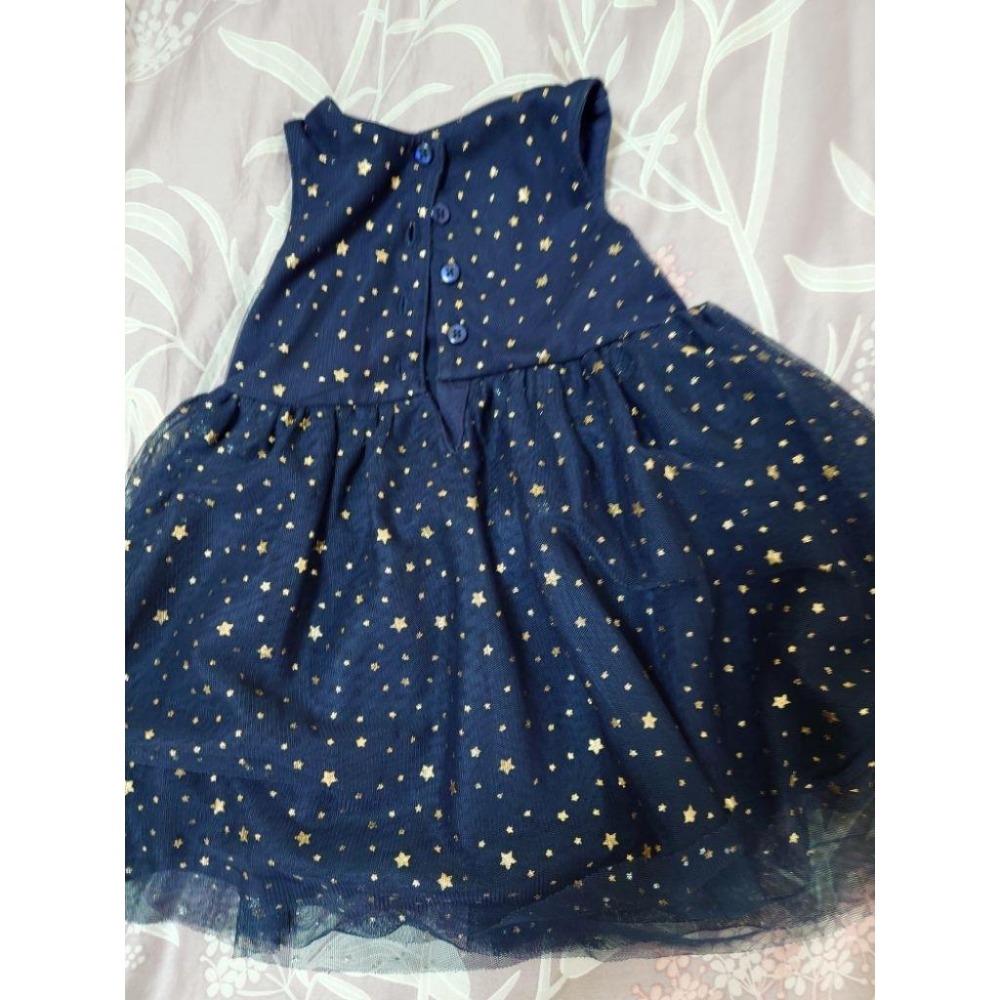 二手 Net baby 藍色星星洋裝 90-細節圖2