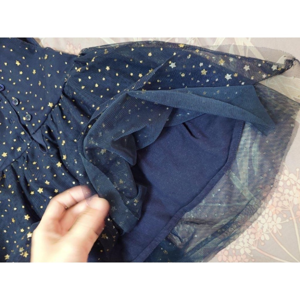 二手 Net baby 藍色星星洋裝 90-細節圖4