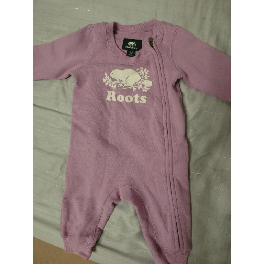二手 roots 刷毛長袖連身衣 3-6M-細節圖4