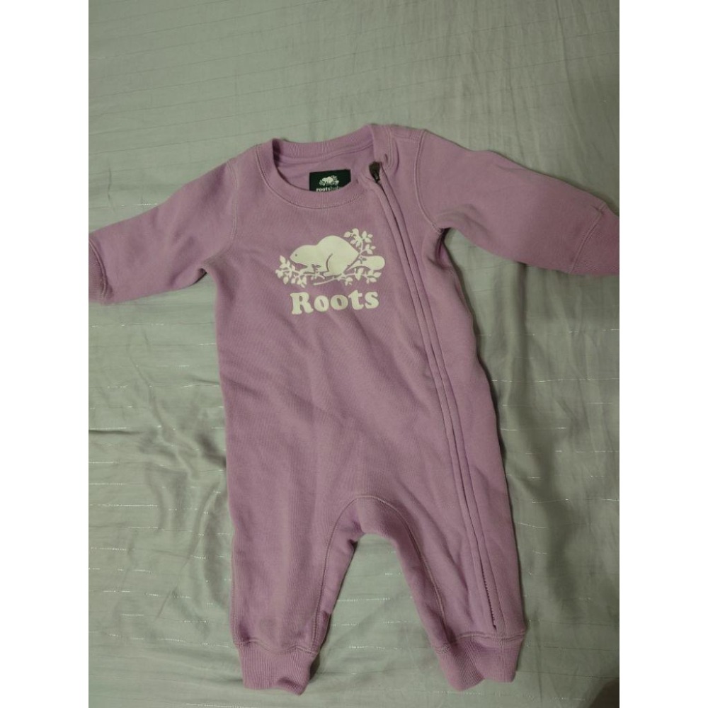 二手 roots 刷毛長袖連身衣 3-6M-細節圖5
