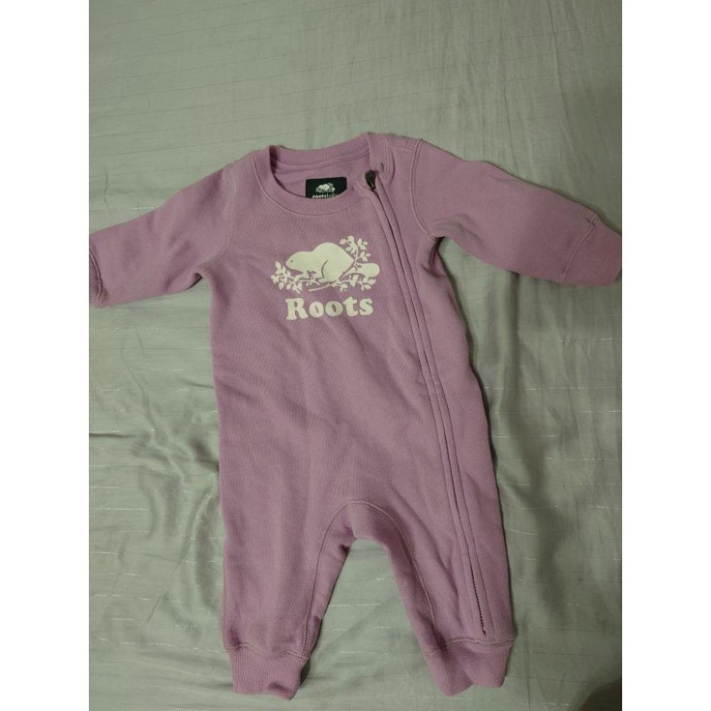 二手 roots 刷毛長袖連身衣 3-6M-細節圖6