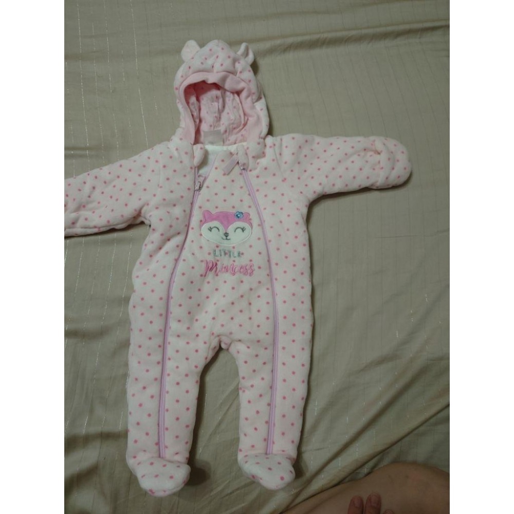 二手 厚鋪棉包腳連身衣 雪衣 62-細節圖2