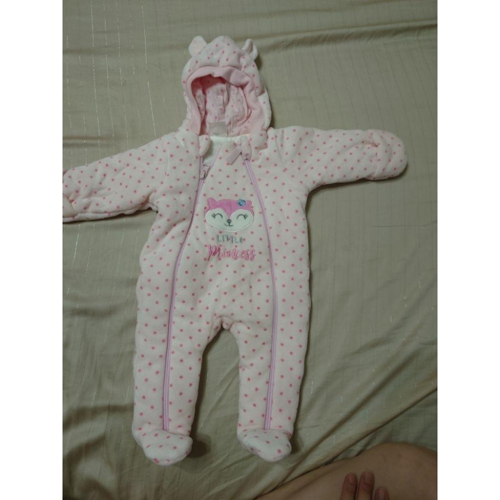 二手 厚鋪棉包腳連身衣 雪衣 62-細節圖4