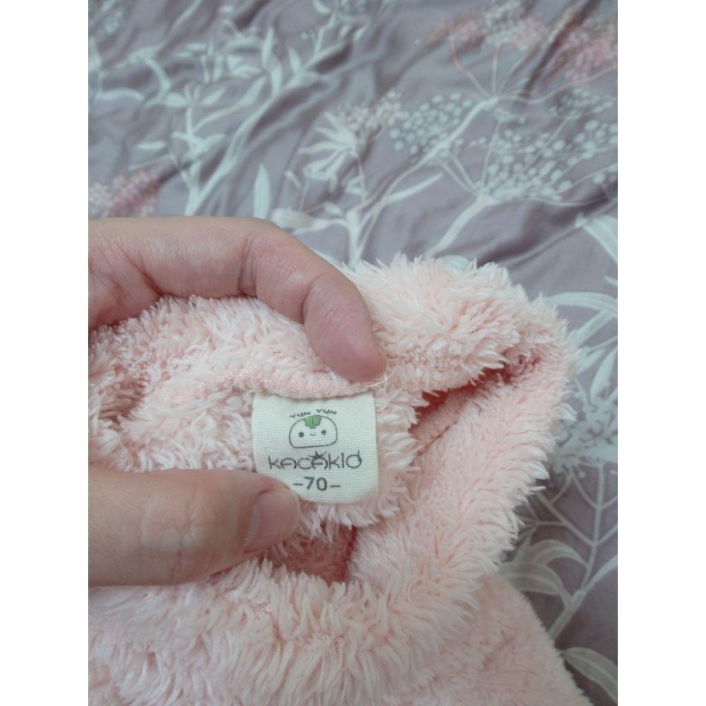 二手 KACAKID 絨毛長刷毛長袖連身衣 70-細節圖3
