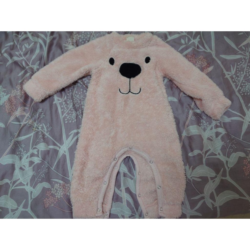 二手 KACAKID 絨毛長刷毛長袖連身衣 70-細節圖4