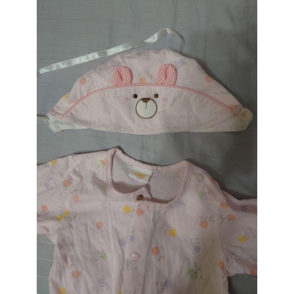 二手 台灣製 嬰兒長袖連身衣 寶寶套裝 70-細節圖4