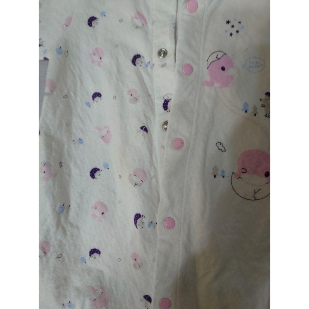 二手 KUKU酷咕鴨 嬰兒長袖連身衣 寶寶套裝 6M-細節圖2