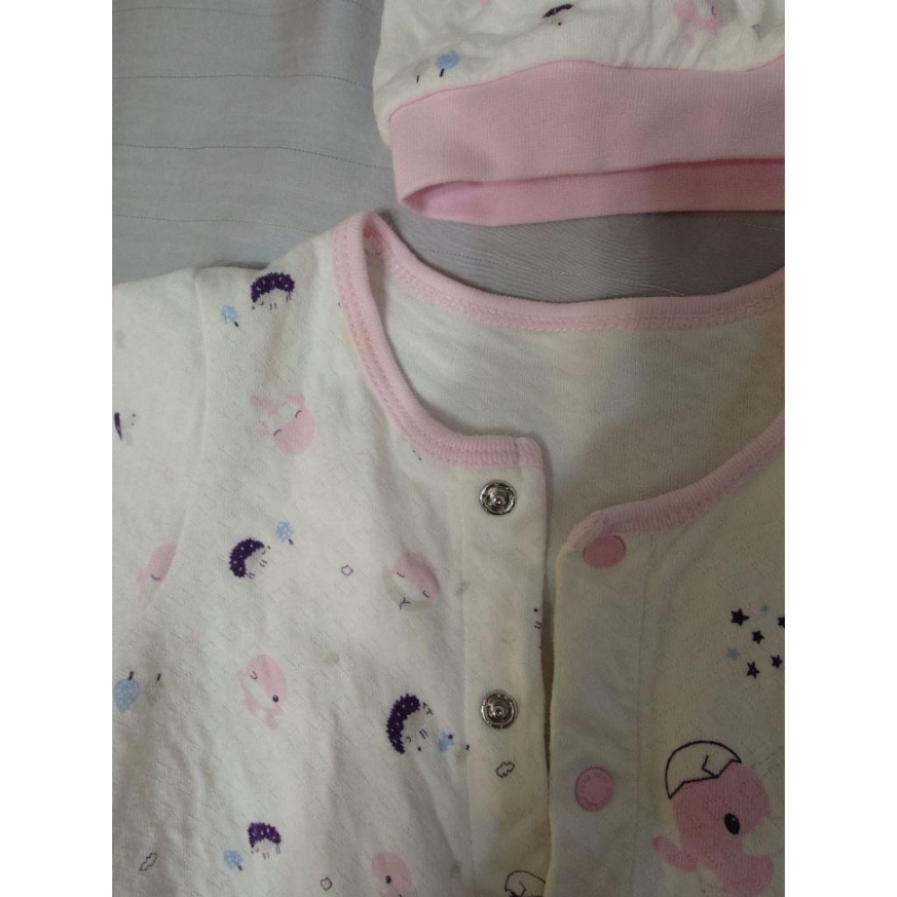 二手 KUKU酷咕鴨 嬰兒長袖連身衣 寶寶套裝 6M-細節圖3