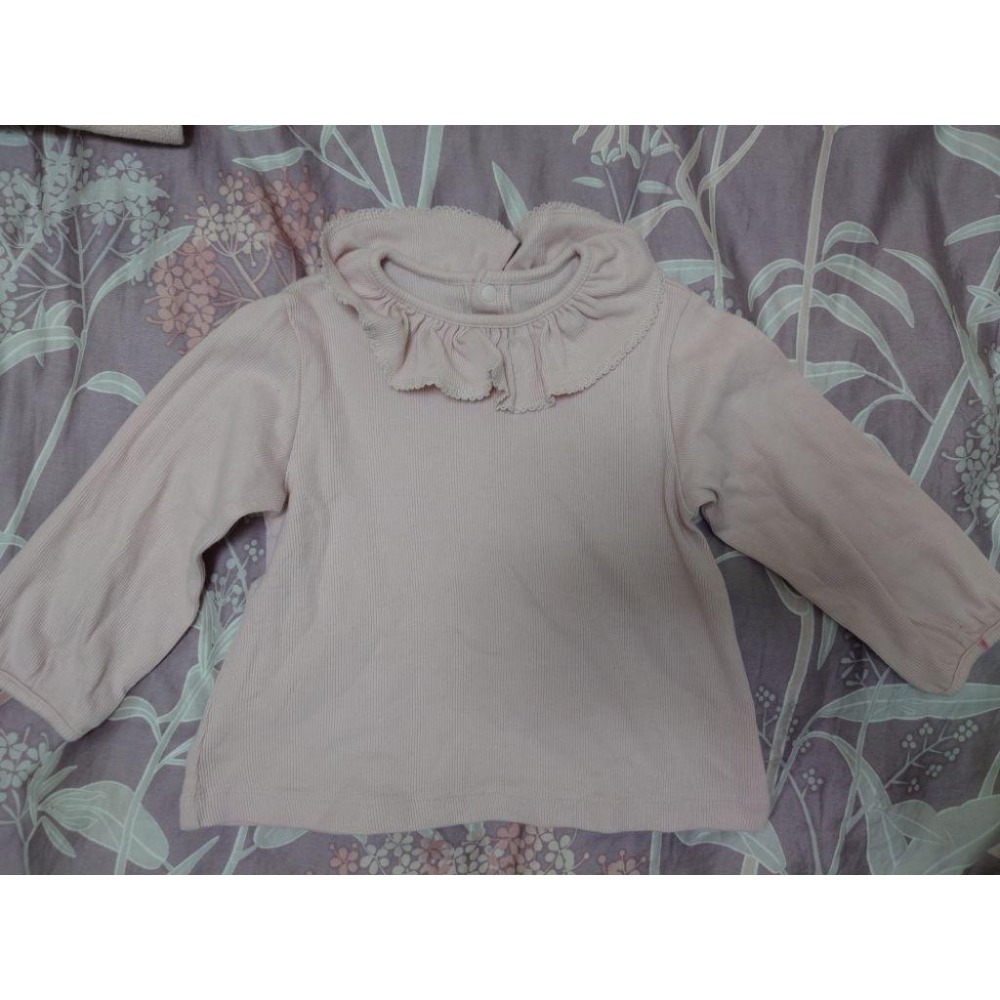 二手 UNIQLO 粉色長袖上衣 90-細節圖2