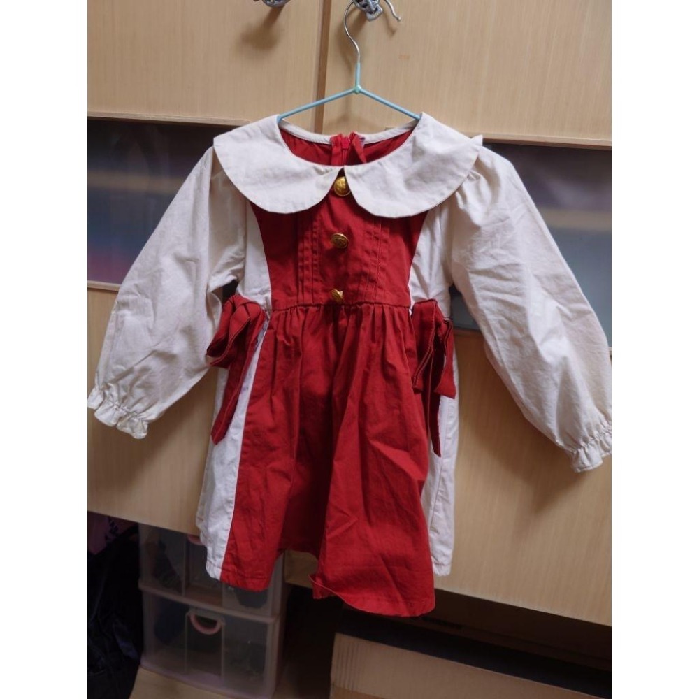 二手 童裝 甜美喜慶連身洋裝 90-細節圖2