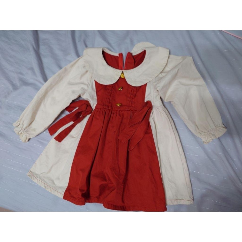 二手 童裝 甜美喜慶連身洋裝 90-細節圖3