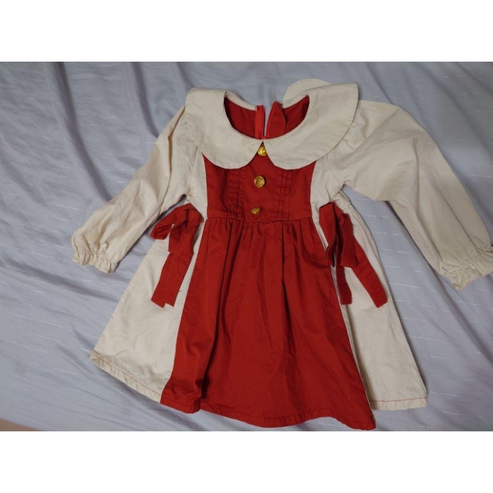 二手 童裝 甜美喜慶連身洋裝 90-細節圖4