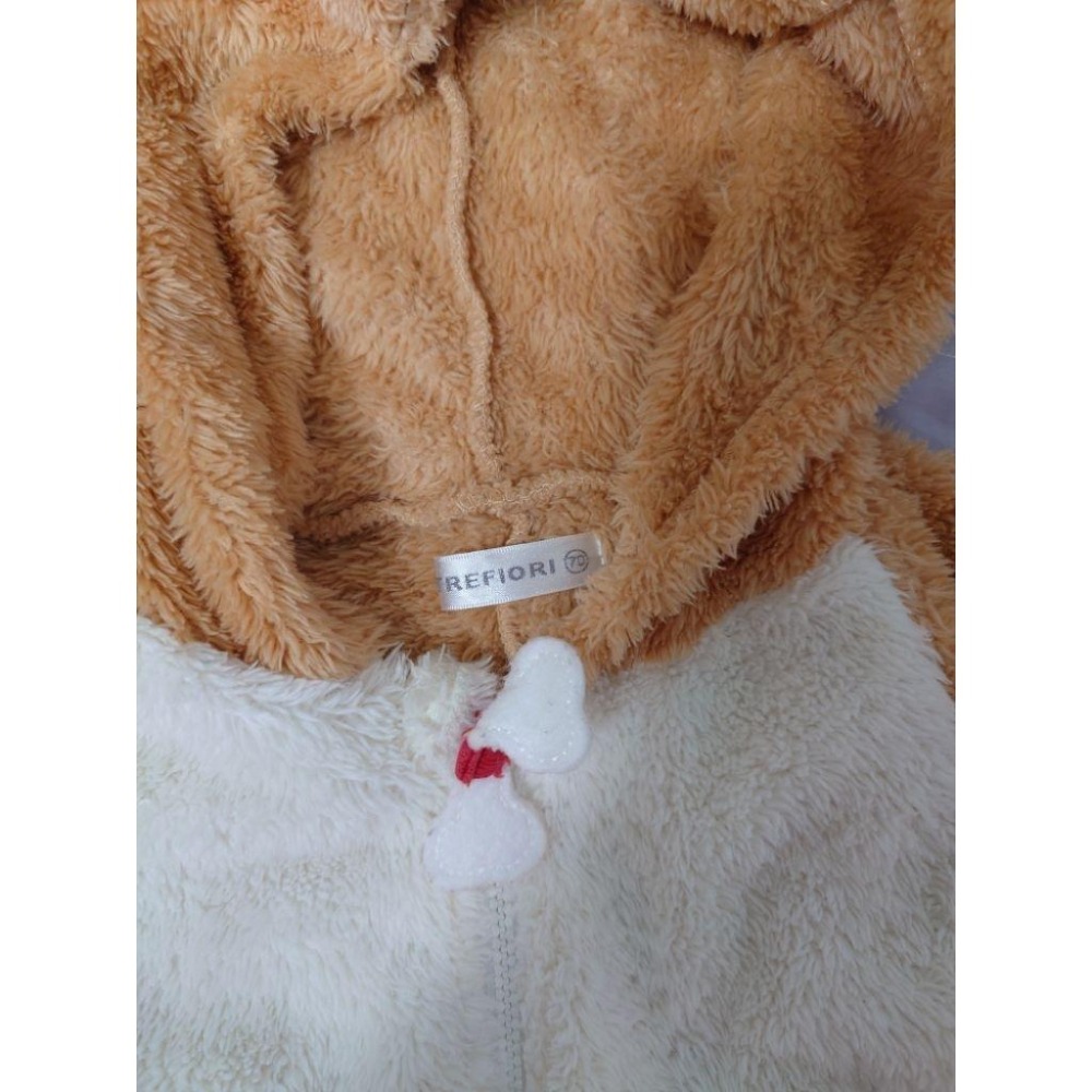 二手 TREFIORI 絨毛長刷毛長袖連身衣 70-細節圖3