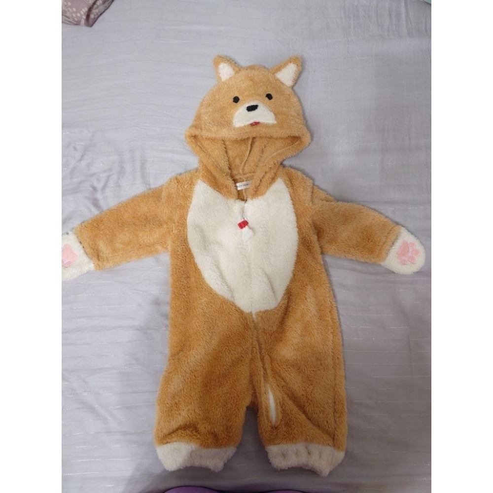 二手 TREFIORI 絨毛長刷毛長袖連身衣 70-細節圖4