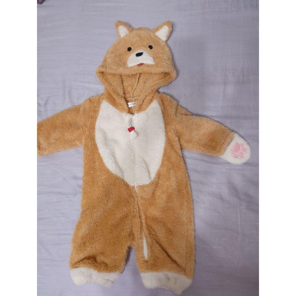 二手 TREFIORI 絨毛長刷毛長袖連身衣 70-細節圖5