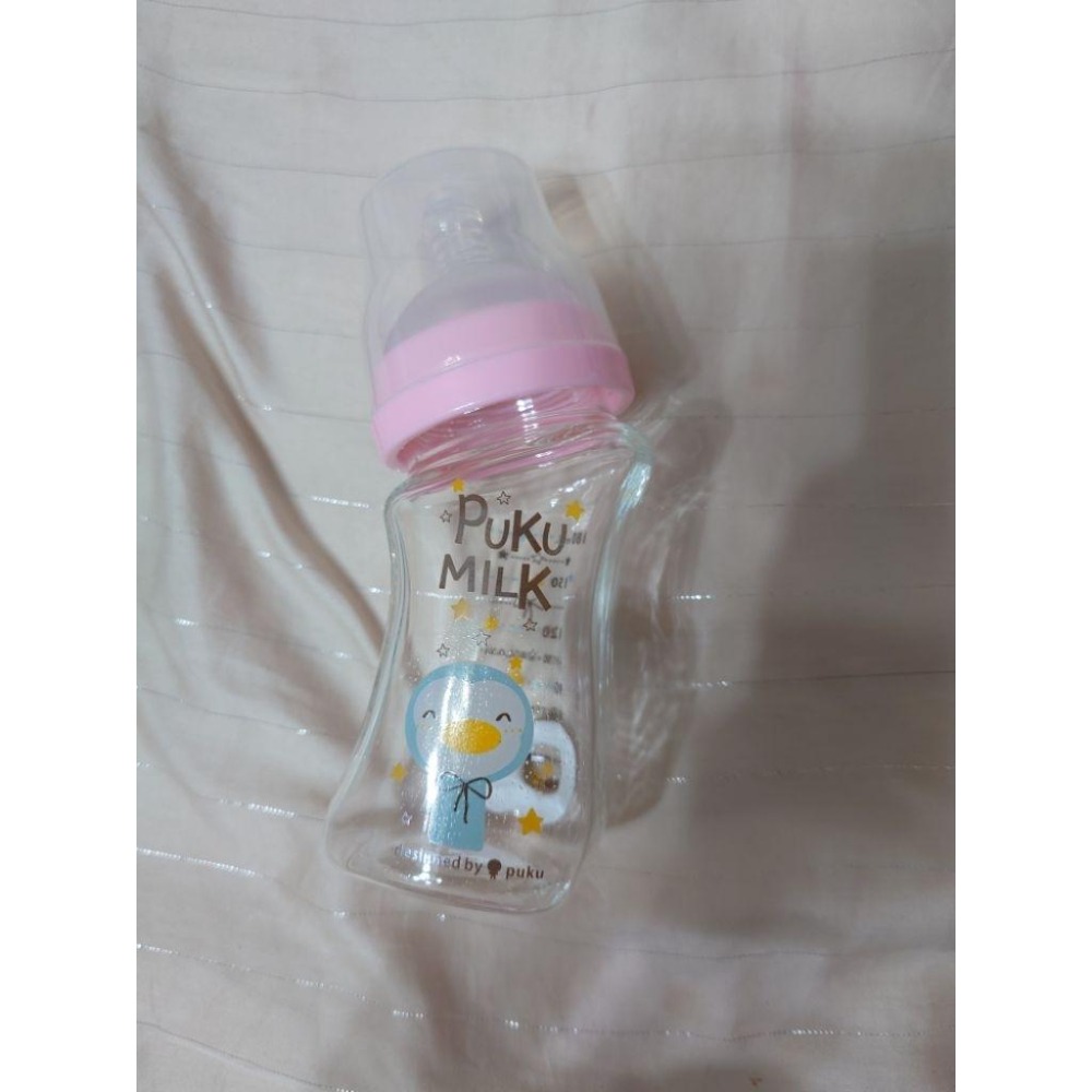 全新 PUKU藍色企鵝 倍特曲線玻璃奶瓶-細節圖2