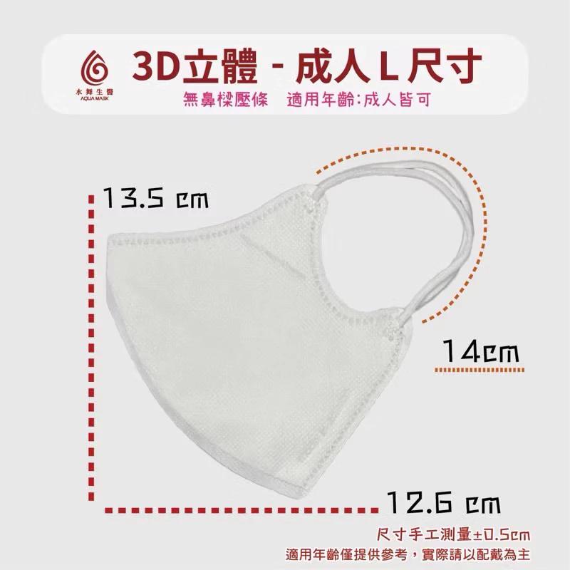 【免運現貨】台灣製MIT標章【水舞生醫】3D成人立體細繩 成人立體口罩 30入 醫療口罩-細節圖2