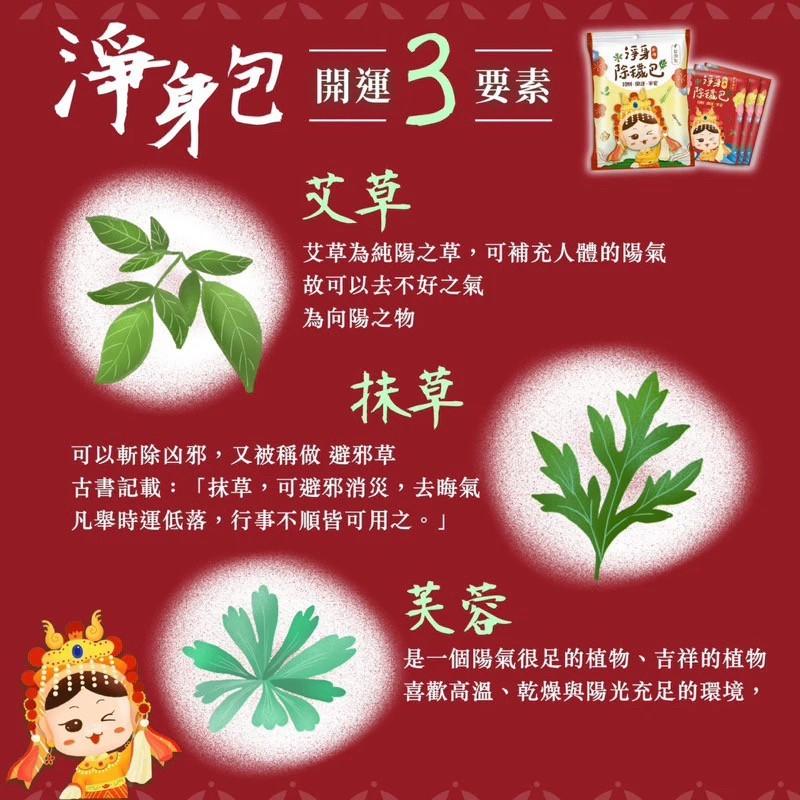 (現貨)台灣製 除穢包 淨身除瘴 淨身包 一包10入 草本植物 除瘴包 避邪 艾草淨身 艾草沐浴包 外用-細節圖7