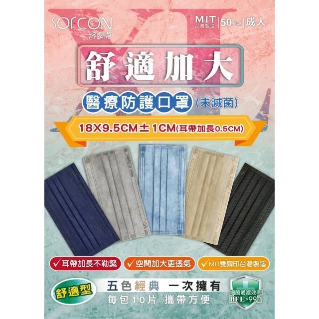 (現貨) MIT台灣製 MD鋼印(舒膚康) 加大口罩 小顏口罩 50入 醫療口罩 成人 網紅系列-細節圖2