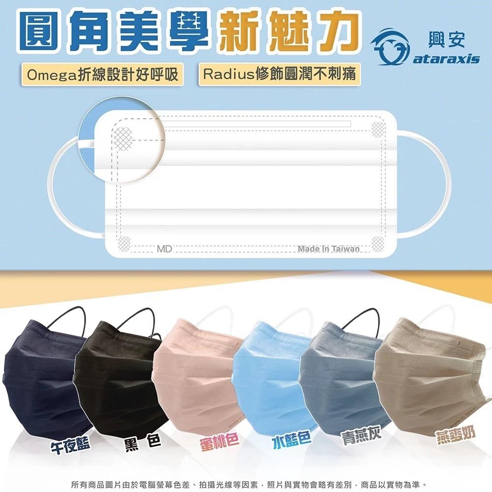 (現貨 )台灣製MIT標章【興安口罩】成人平面口罩 醫療口罩 醫用口罩 圓角設計不刺痛 (30入)-細節圖3