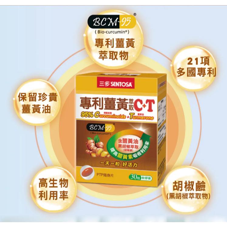 【保證公司貨】 三多 專利薑黃C+T / 30粒 / 1盒-細節圖3