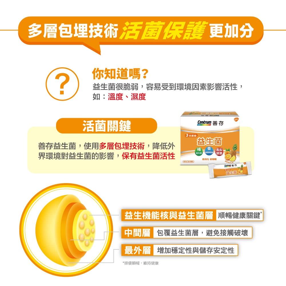 【剪條碼】官方正貨 善存益生菌粉/40包/鳳梨口味-細節圖6