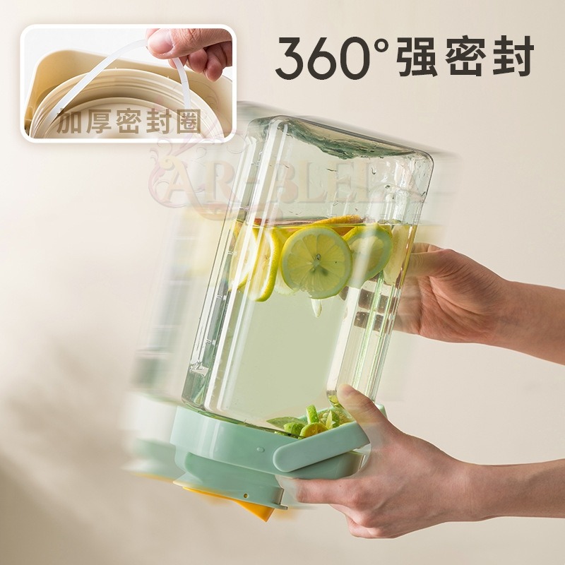 【 新品 優惠價】噸噸桶 冷水壺 水壺 冷水桶 茶壺 冰箱冷水壺 3.5L 冰箱水壺 飲料桶 冷水桶 冰箱水壺 涼水壺-細節圖4