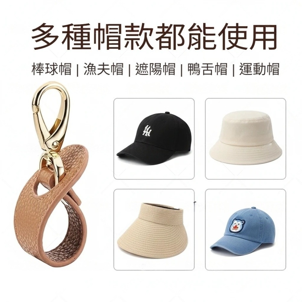 【出遊救星】旅行帽子掛勾｜帽子秒收納｜金屬扣環｜包包吊掛帽子不變形｜旅遊必備小物-細節圖3