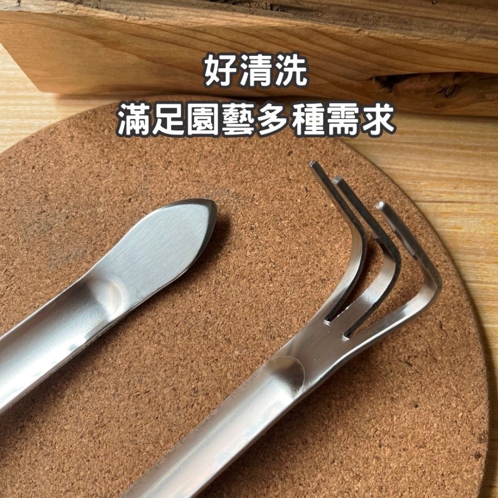 盆景耙子 盆景耙 園藝耙子 園藝工具 不鏽鋼園藝工具 鬆土壓土 盆景工具 厚實耐用 換盆工具 梳理根系 耙子-細節圖6