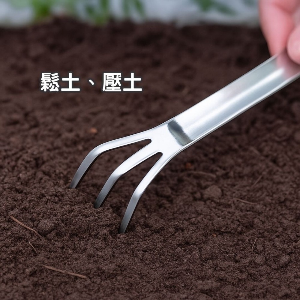 盆景耙子 盆景耙 園藝耙子 園藝工具 不鏽鋼園藝工具 鬆土壓土 盆景工具 厚實耐用 換盆工具 梳理根系 耙子-細節圖7